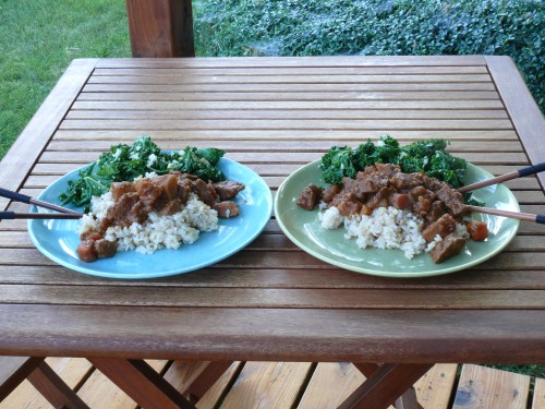 It's twins! Runaway Potato! Steamed Kale!