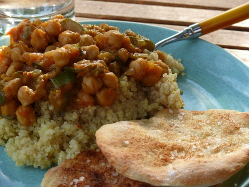 Chana Toree with Naan