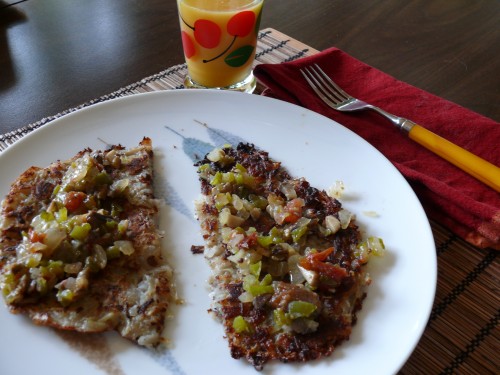 Potato pancakes with momelette filling