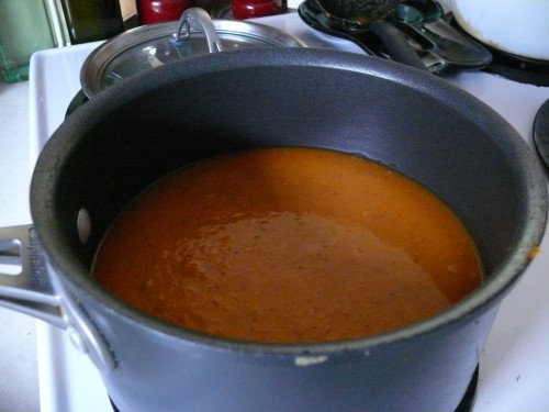 Tomato Soup in the Pot