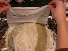 Layering the fillo dough